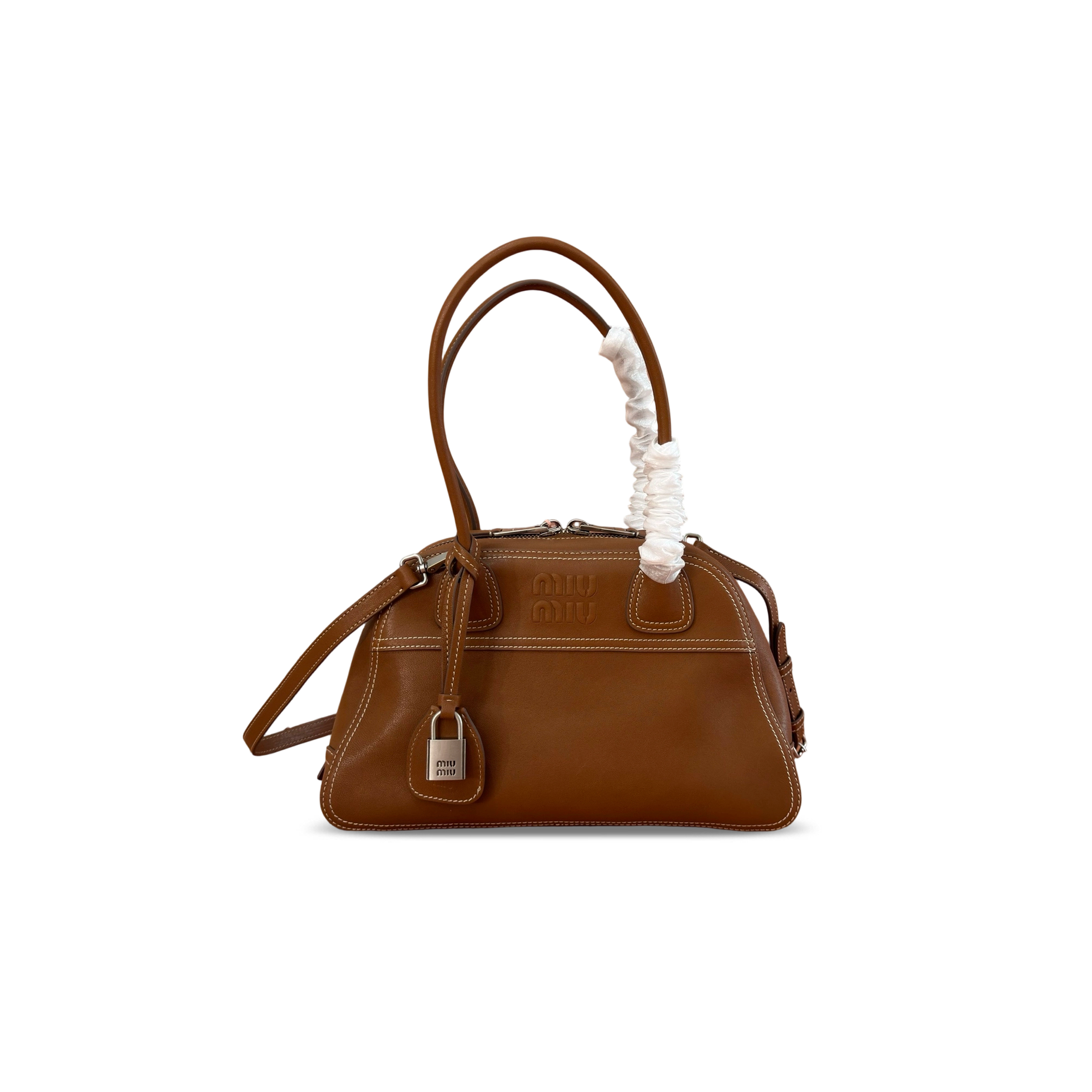 MIU MIU VIVANT NAPPA LEATHER BAG 5BB199 (32*19.5*11cm)